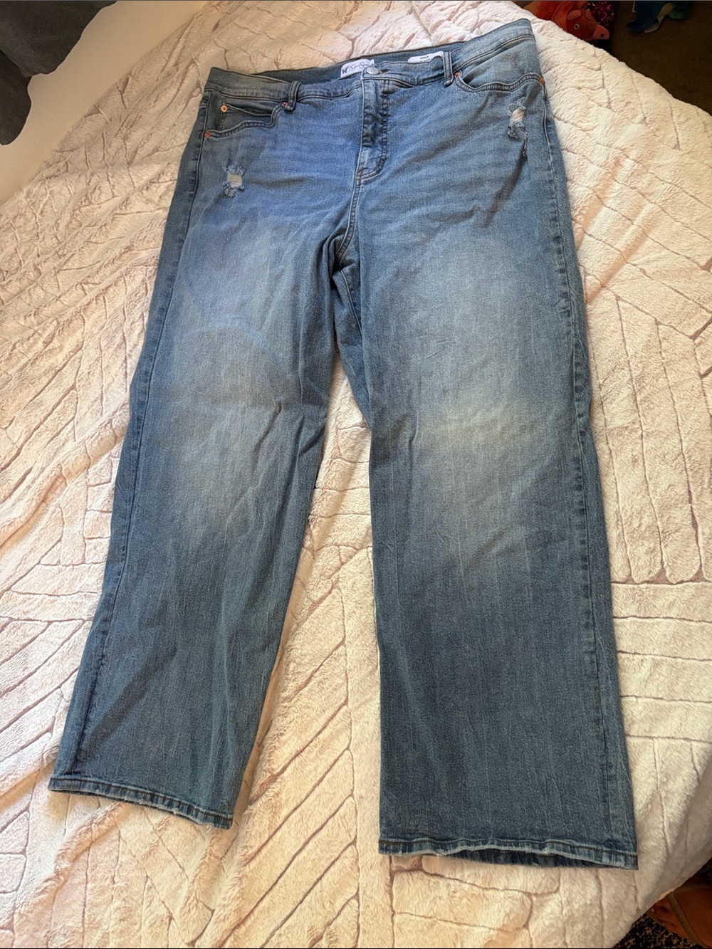 W by Worth Light Wash Blue Straight-Leg Jeans
